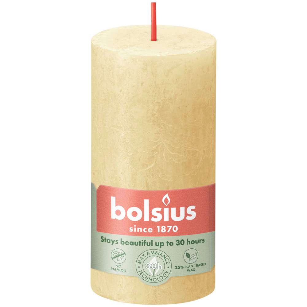 Produktabbildung Bolsius Rustik Kerze 10x5cm, haferbeige