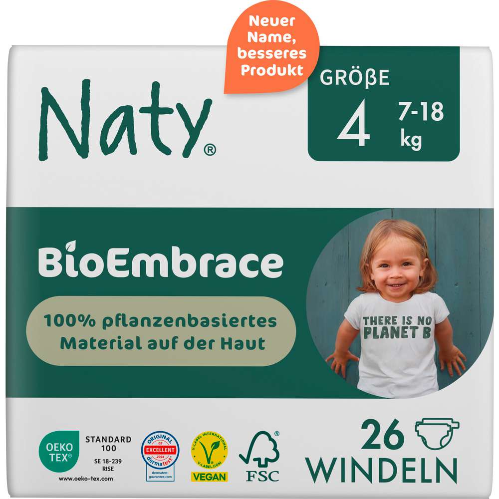 Produktabbildung Naty Windeln Bio Embrance Maxi Gr.4, 7-18 kg