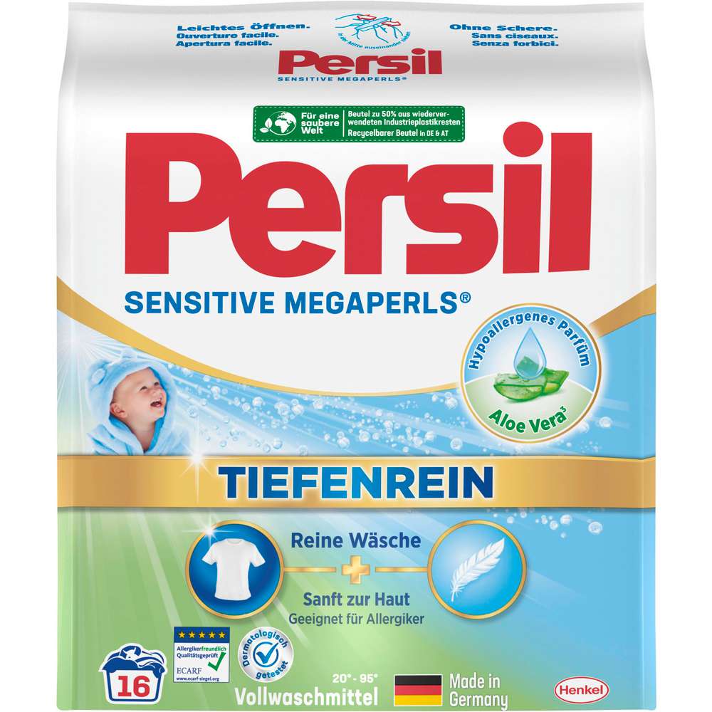 Produktabbildung Persil Universal-Waschmittel, Megaperls, Sensitive tiefenrein