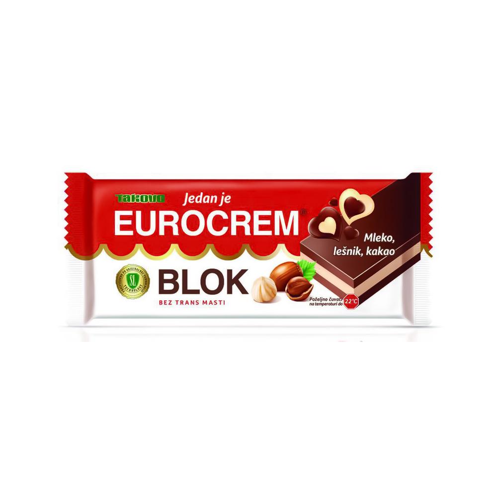 Produktabbildung keine Marke Dovgan Eurocrem Block Milch und Haselnuss, 90 g