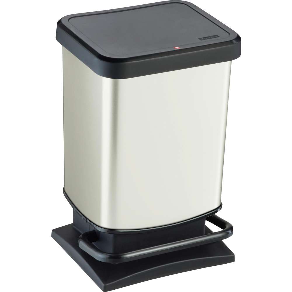 Produktabbildung Rotho Treteimer Paso 20 l schwarz/weiß