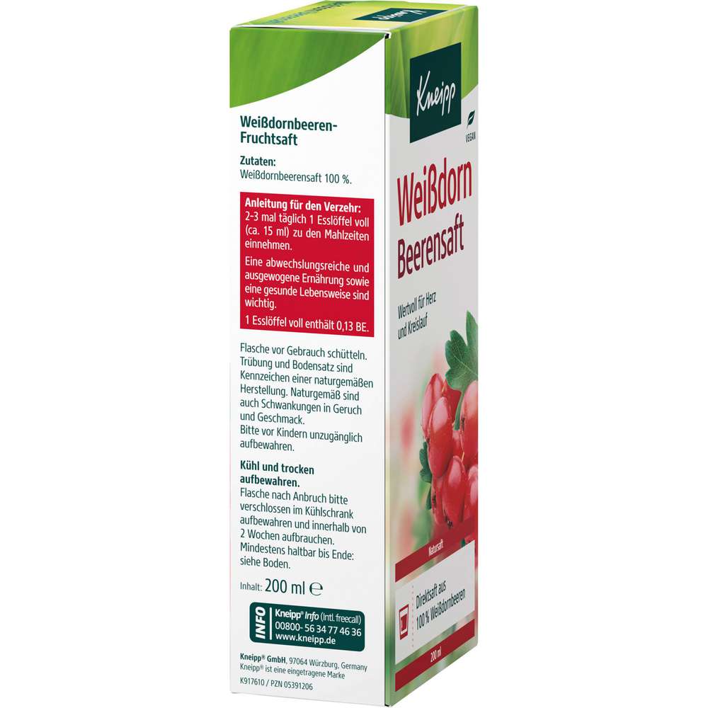 Produktabbildung Kneipp Weißdornbeerensaft