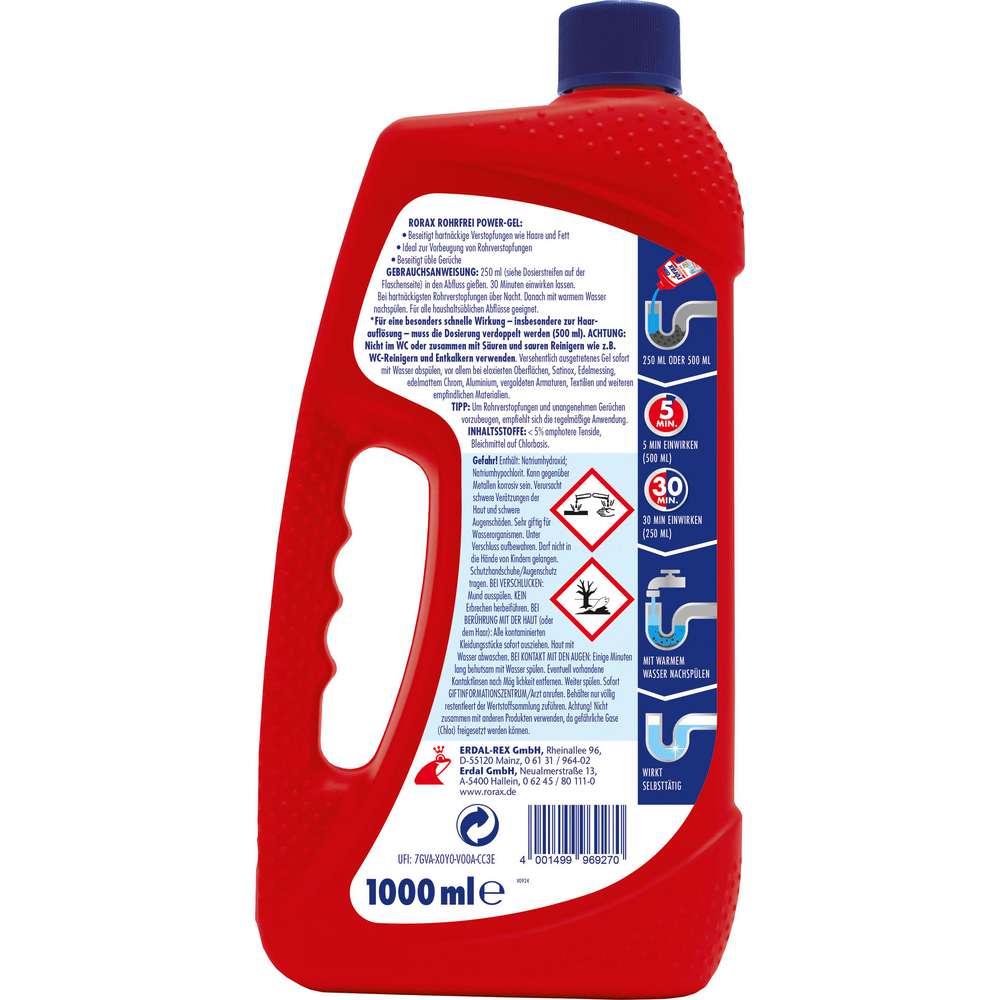 Produktabbildung Rorax Power-Gel Rohrfrei