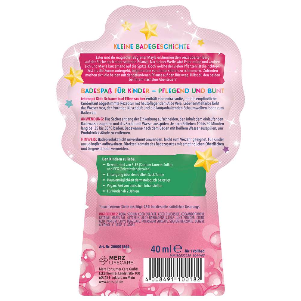 Produktabbildung tetesept Schaumbad Kids, Elfenzauber