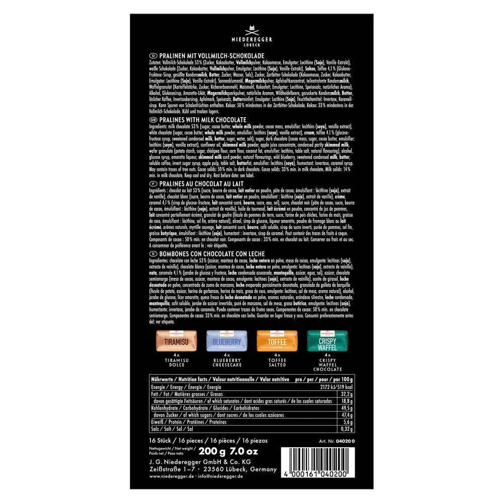 Produktabbildung Niederegger Pralinen, Variationen