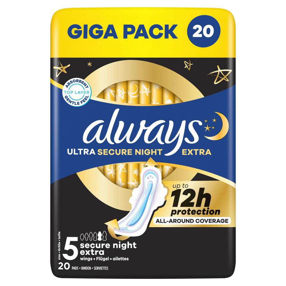 Produktabbildung Always Ultra Binden Secure Night Extra 5
