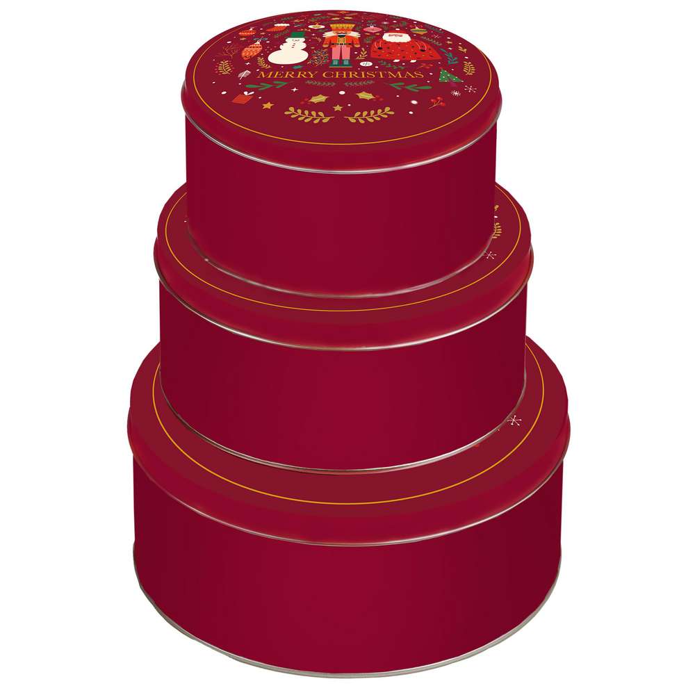 Produktabbildung Ligno Metalldosen 3er-Set rund