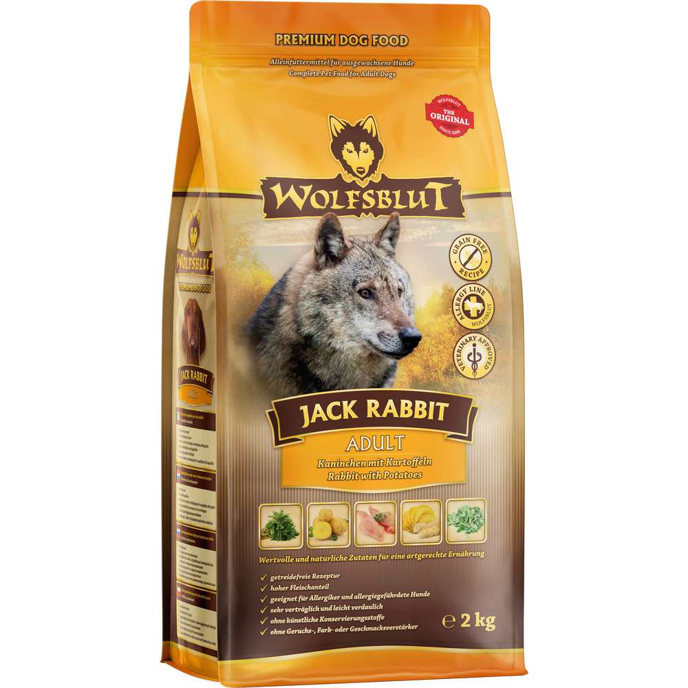 Produktabbildung Wolfsblut Hunde-Trockenfutter Jack Rabbit, Adult, Kaninchen/Gemüse