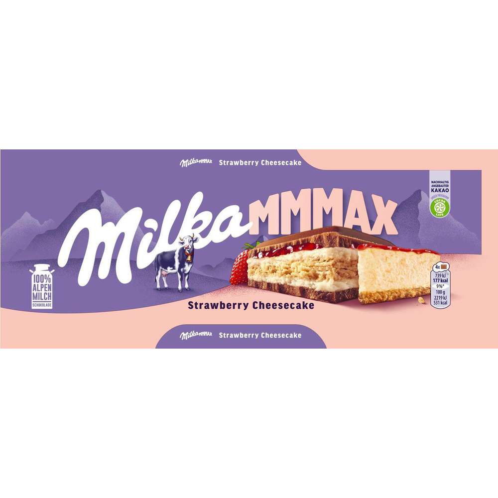 Produktabbildung Milka Tafelschokolade, Strawberry Cheesecake