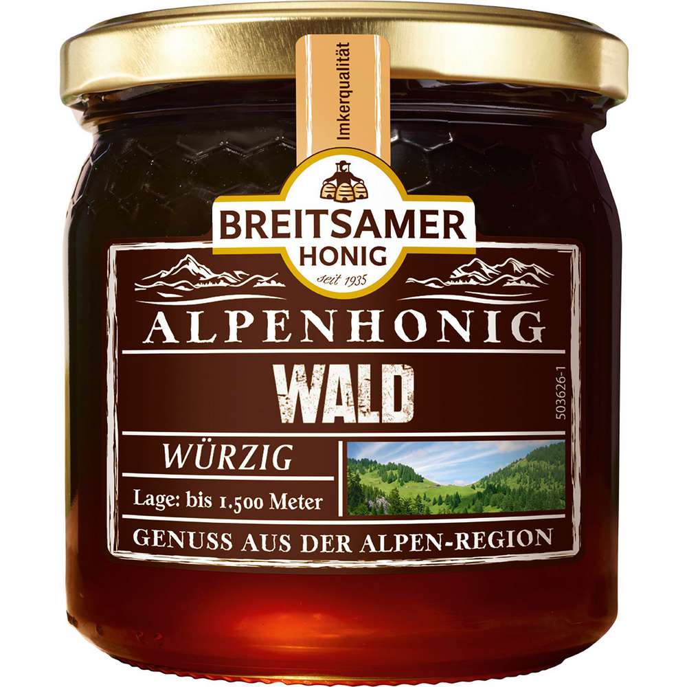 Produktabbildung Breitsamer Alpen- Waldhonig, würzig