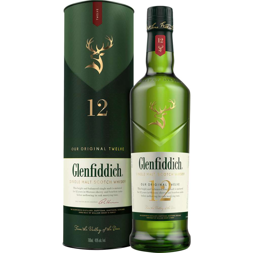 Produktabbildung Glenfiddich Single Malt Whisky 12 Jahre 40%