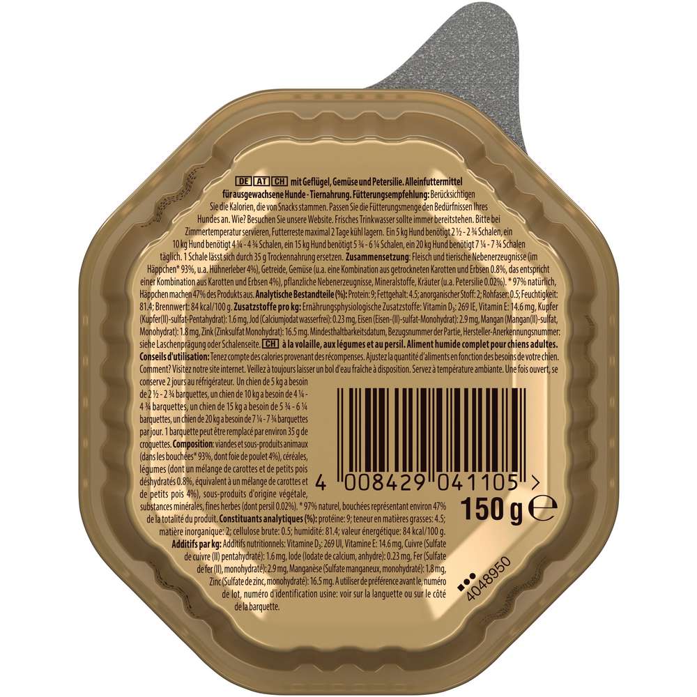 Produktabbildung Cesar Hunde-Nassfutter, Geflügel/Gemüse