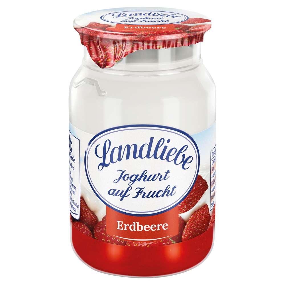 Produktabbildung Landliebe Joghurt auf Frucht, Erdbeere