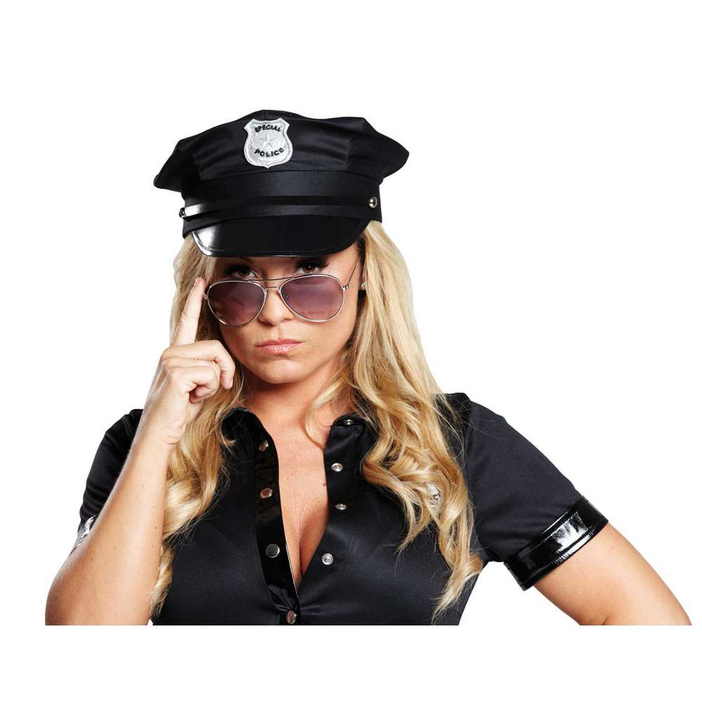 Produktabbildung Party x People Police Cap schwarz, verschiedene Größen