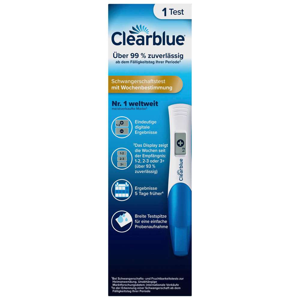 Produktabbildung Clearblue Digitaler Schwangerschaftstest, mit Wochenbestimmung