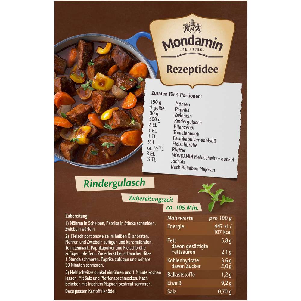 Produktabbildung Mondamin Mehlschwitze für dunkle Saucen