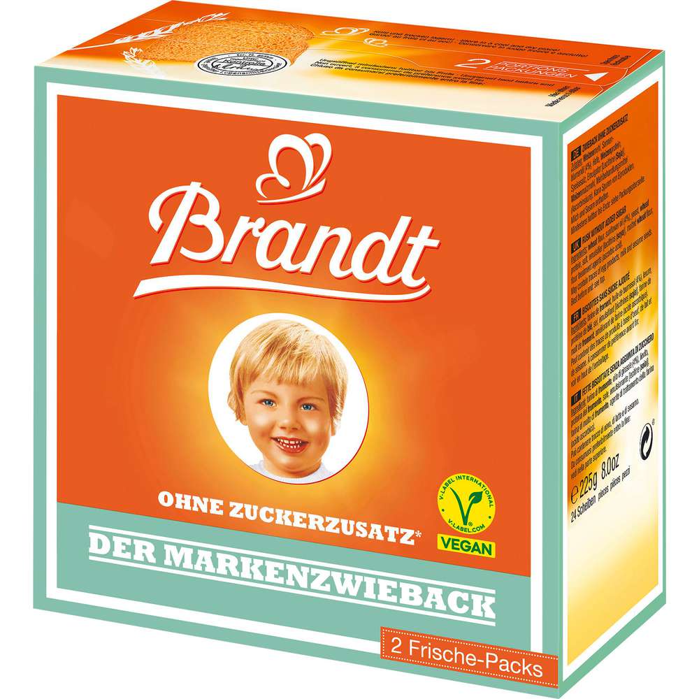 Produktabbildung Brandt Zwieback, ohne Zuckerzusatz