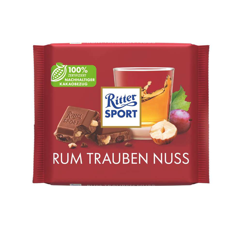 Produktabbildung Ritter Sport Tafelschokolade, Rum-Traube-Nuss