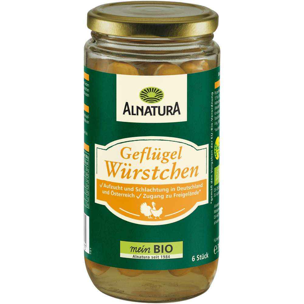 Produktabbildung Alnatura Bio Geflügel Würstchen