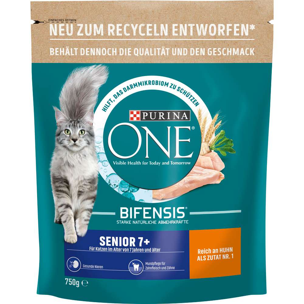 Produktabbildung Purina Katzen-Trockenfutter One, Senior Huhn 
