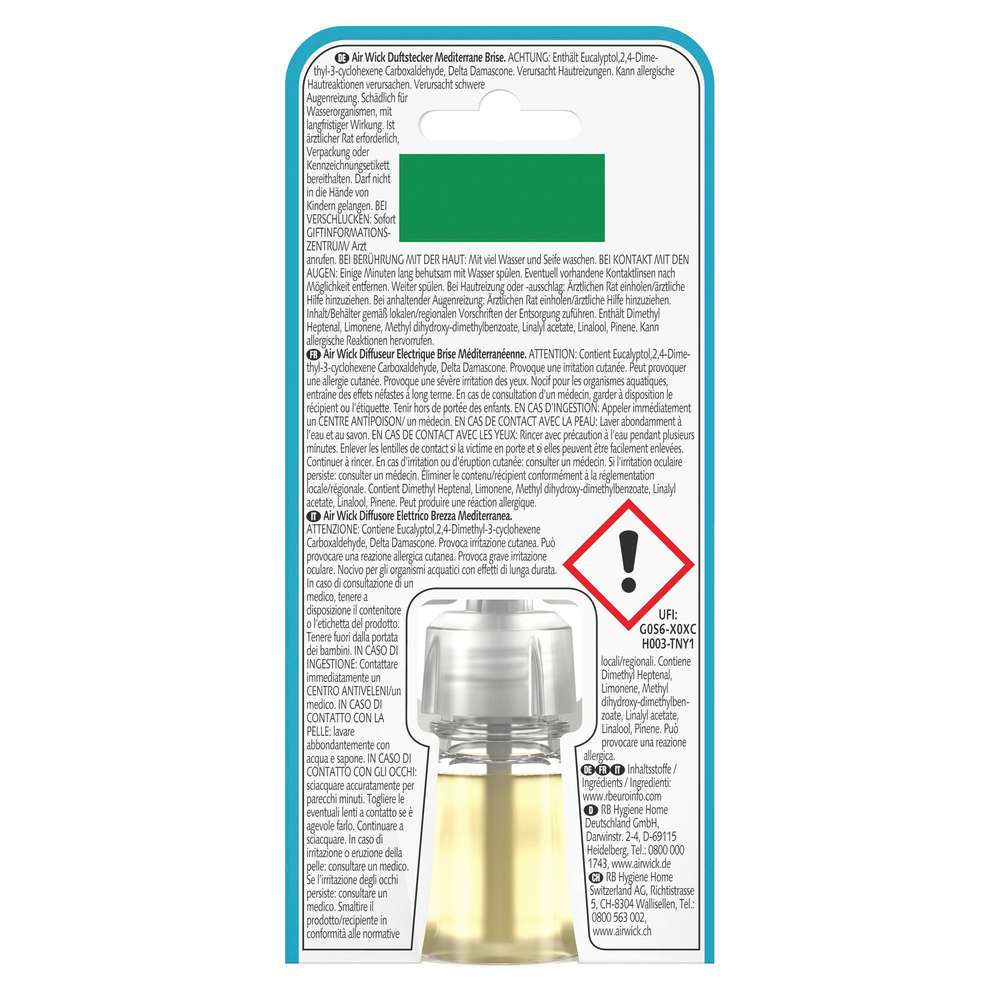 Produktabbildung Air Wick Duftstecker Nachfüller, Mediterrane Brise