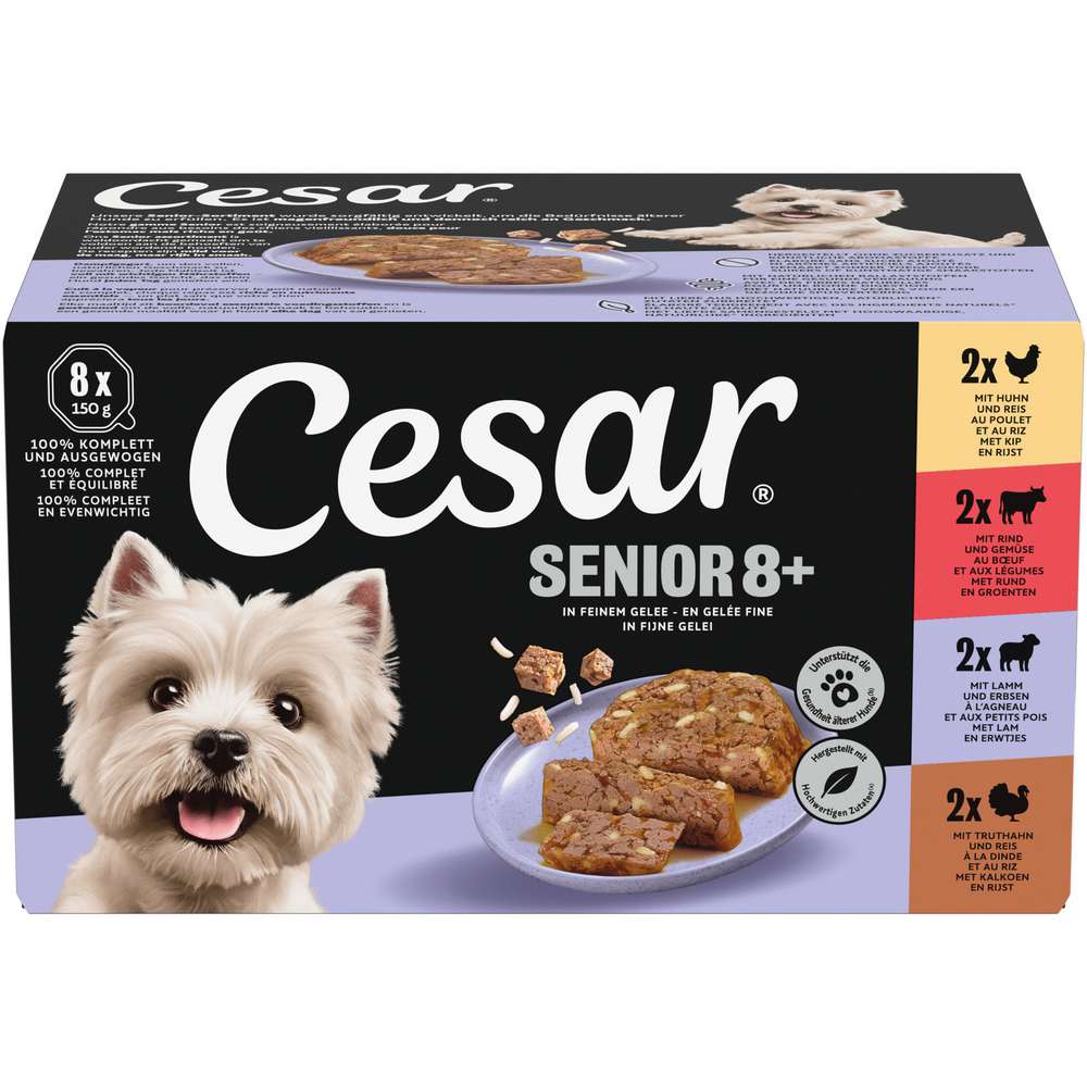 Produktabbildung Cesar Hunde-Nassfutter Senior 8+, 4 Variationen