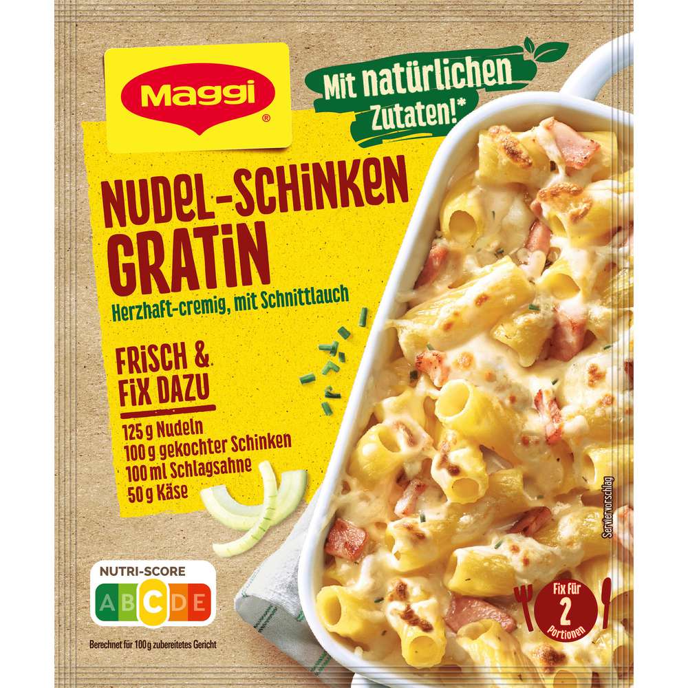 Produktabbildung Maggi Gewürzmischung Fix, Nudel-Schinken-Gratin 100 % natürliche Zutaten