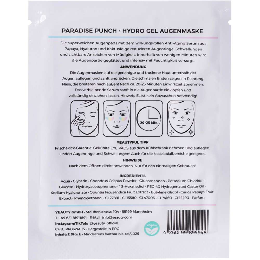 Produktabbildung Yeauty Eye Pad, Paradise Punch