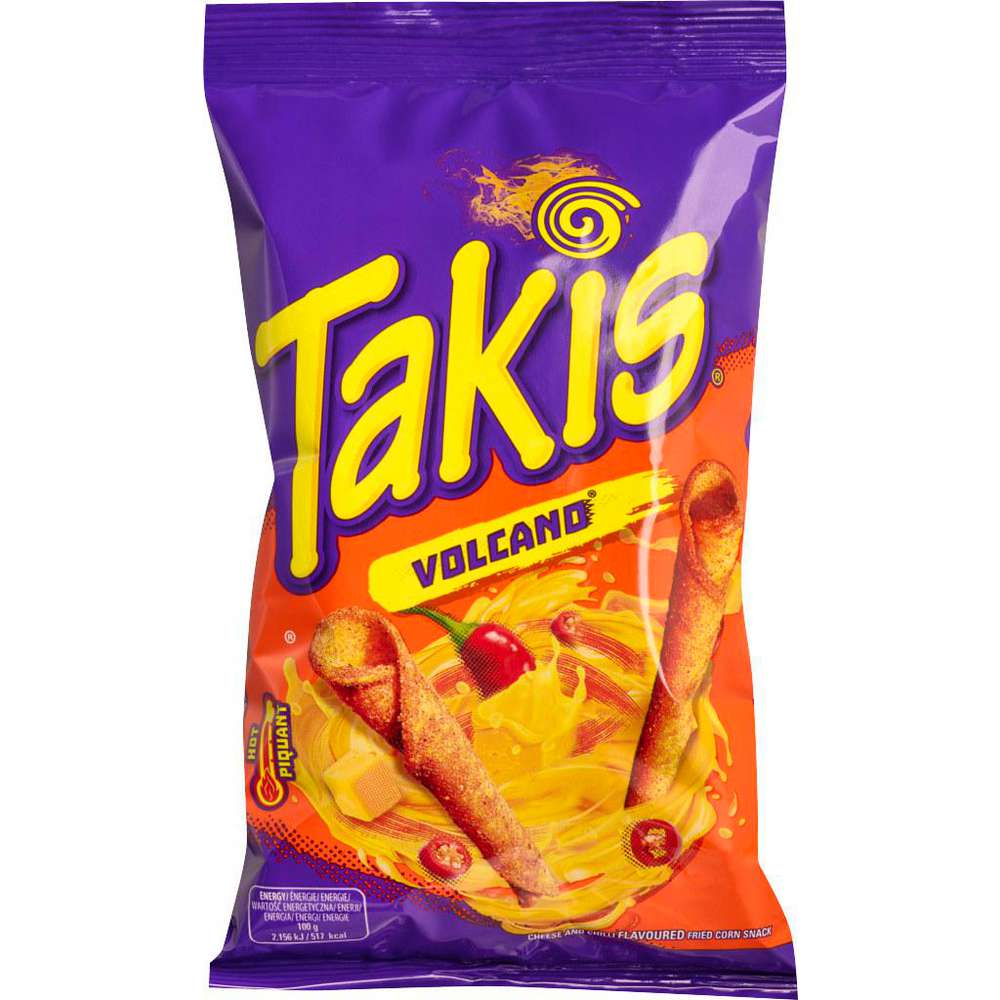 Produktabbildung Takis Chips, Queso Vulcano Hot