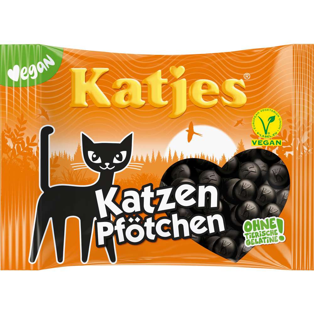 Produktabbildung Katjes Lakritze Katzenpfötchen, Vegan