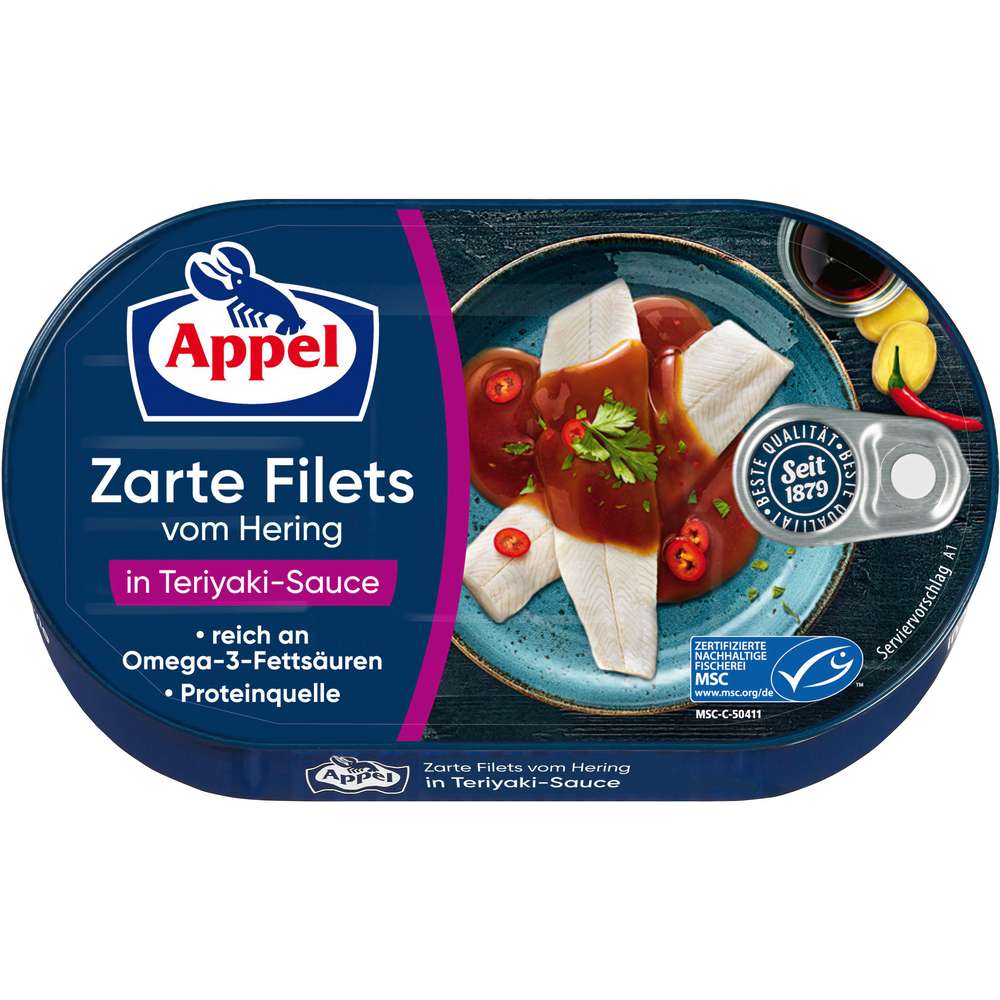 Produktabbildung Appel Heringsfilets Teriyaki 