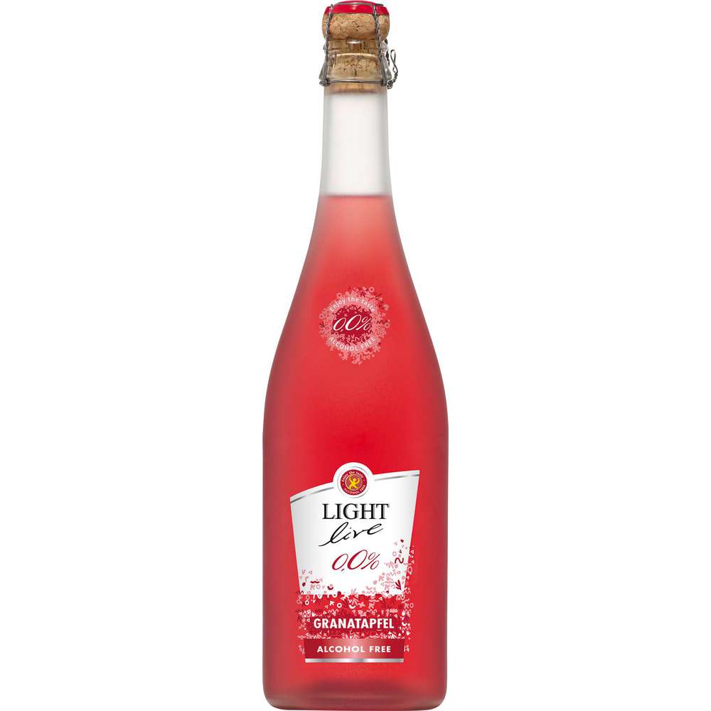 Produktabbildung Light Live Granatapfel aromatisiertes Getränk aus schäumendem alkoholfreiem Wein