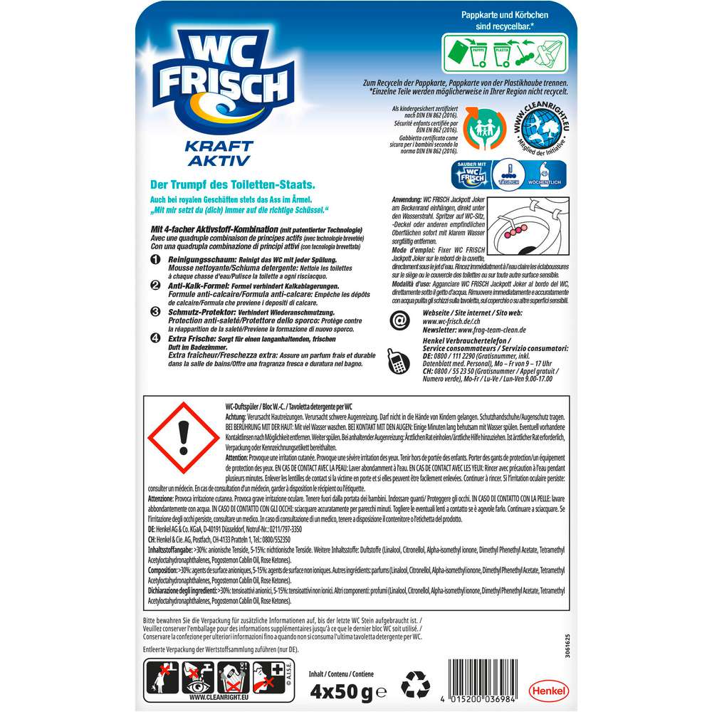 Produktabbildung WC Frisch WC-Duftspüler Kraft Aktiv, Jackpott Joker