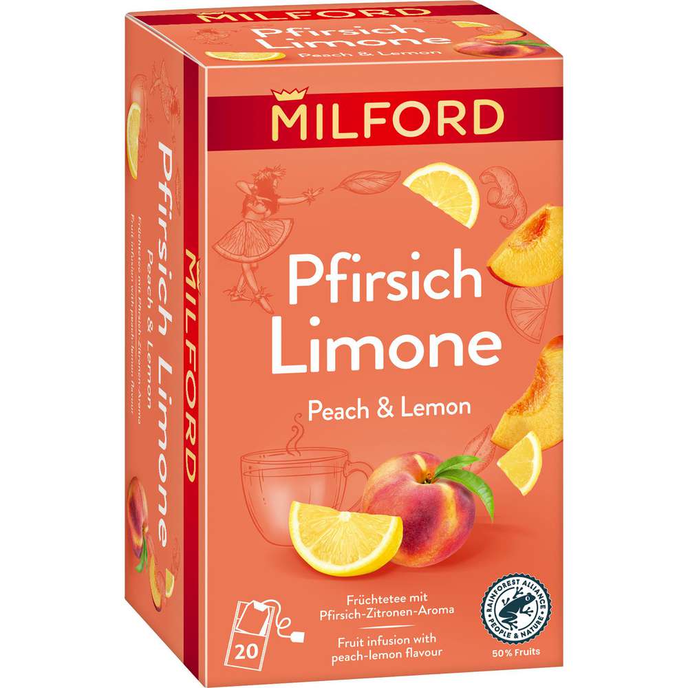 Produktabbildung Milford Früchtetee, Pfirsich-Limone