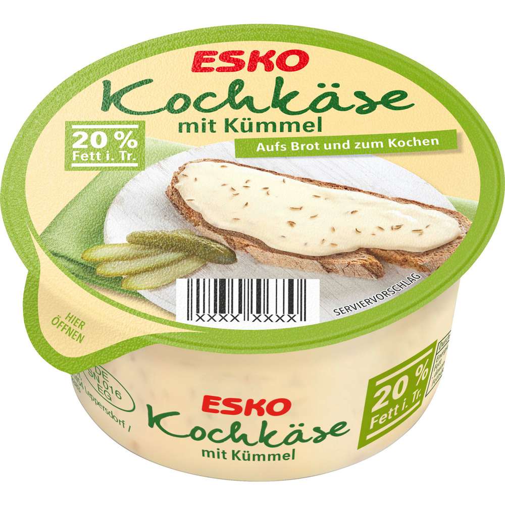 Produktabbildung Esko Kochkäse mit Kümmel, 20% Fett i. Tr.