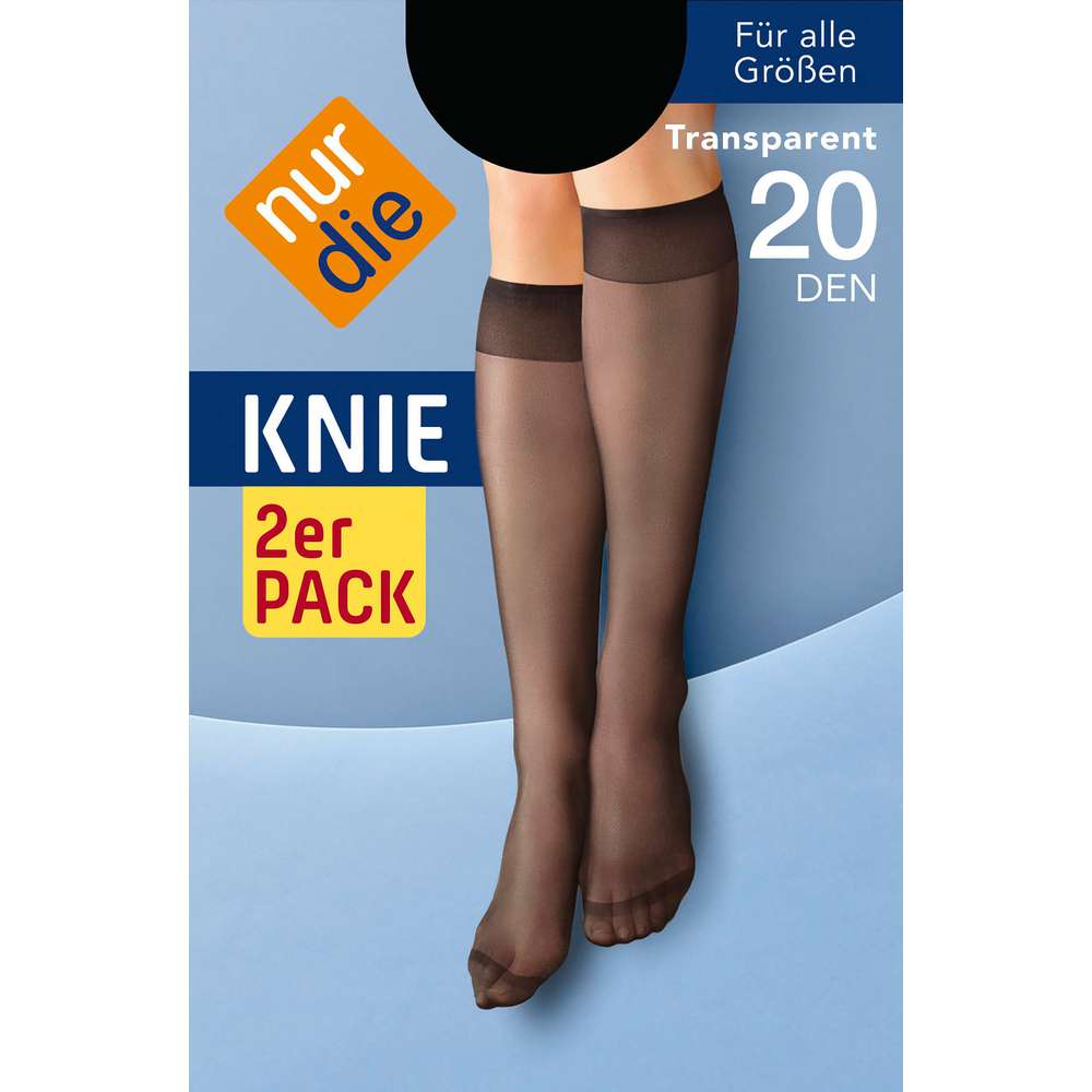 Produktabbildung Nur Die Kniestrümpfe 20 den, schwarz, onesize