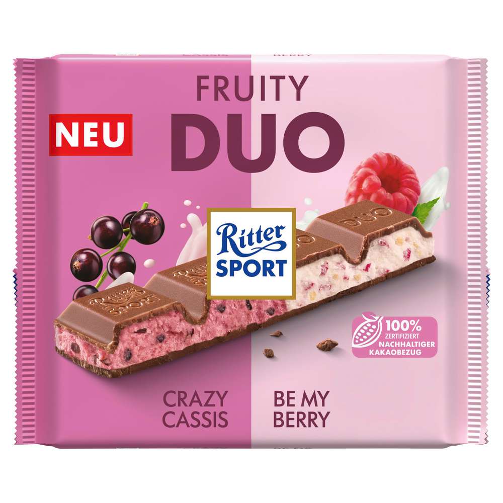 Produktabbildung Ritter Sport Tafelschokolade, Duo Fruity