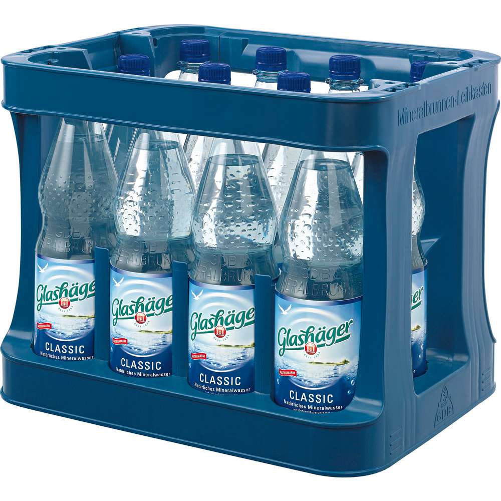 Produktabbildung Glashäger Mineralwasser, Klassik (12x 1,000 Liter)