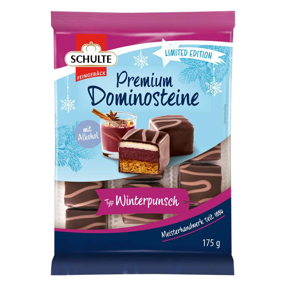 Produktabbildung Schulte Premium Dominosteine, Typ Winterpunsch