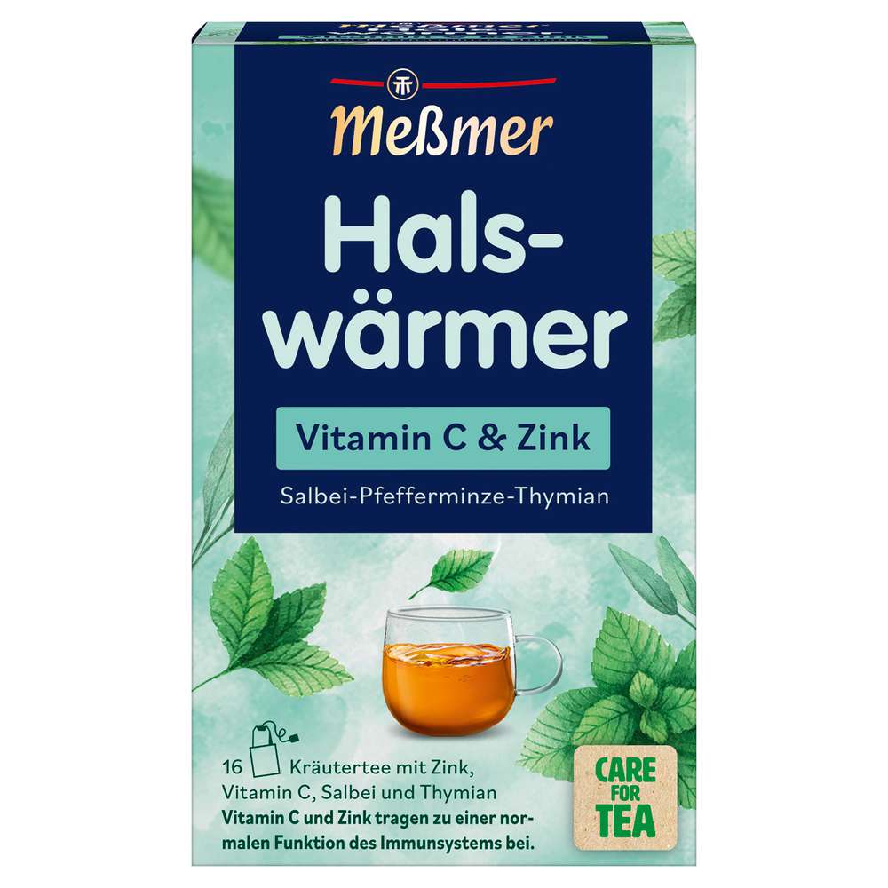 Produktabbildung Meßmer Kräutertee Halswärmer, Salbei-Pfefferminz-Thymian 