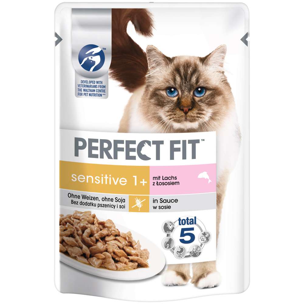 Produktabbildung Perfect Fit Katzen-Nassfutter Sensitive, Lachs