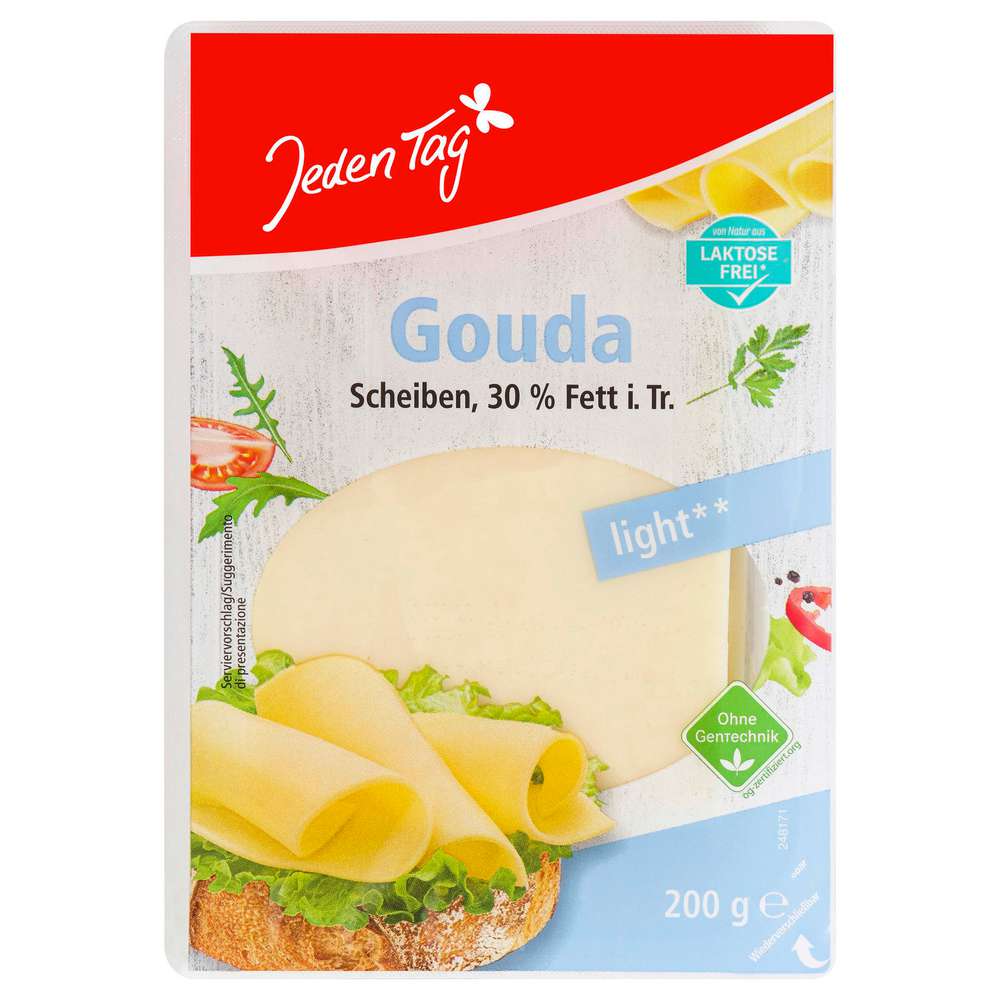 Produktabbildung Jeden Tag Käsescheiben Gouda, light