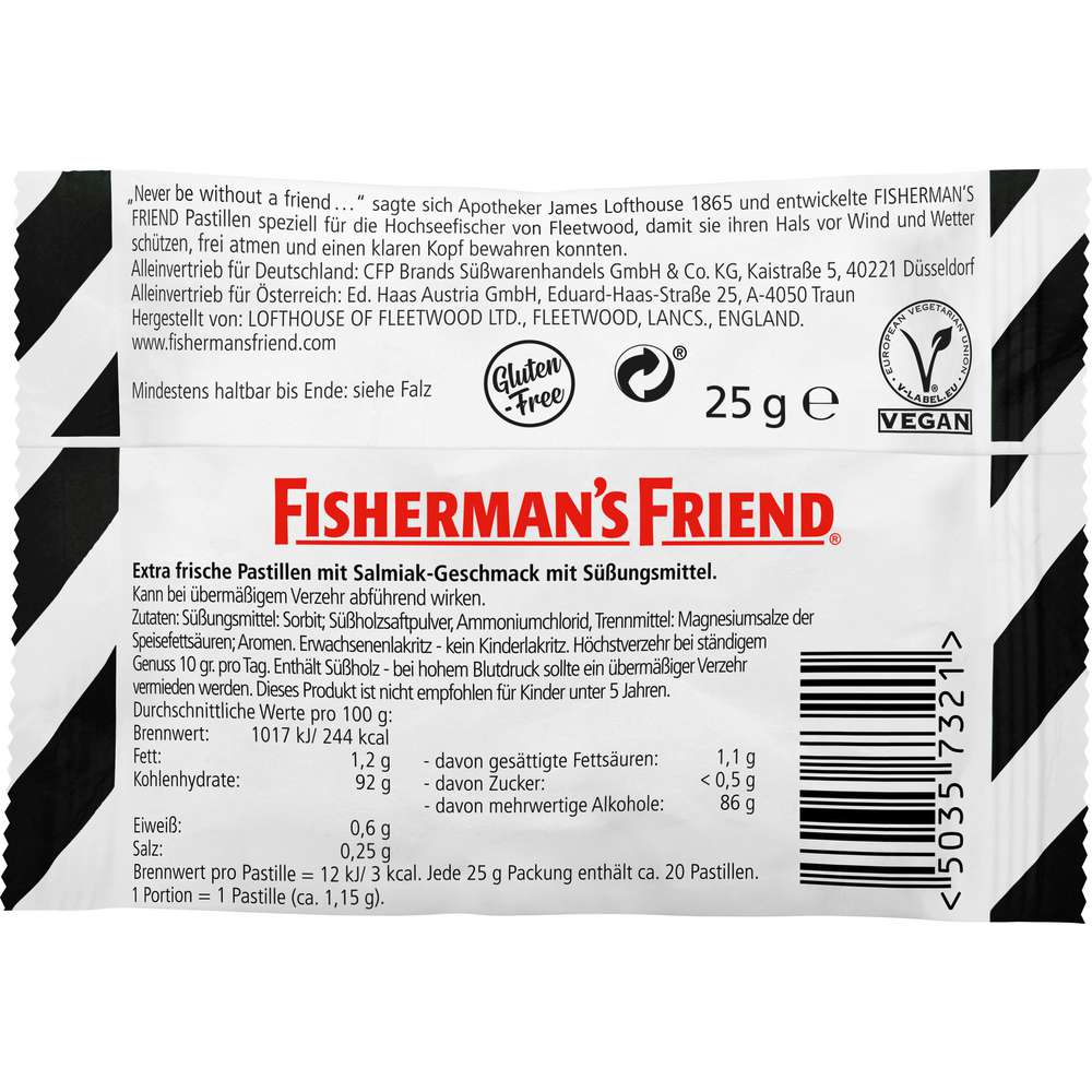 Produktabbildung Fisherman's Friend Salmiak Pastillen, ohne Zucker