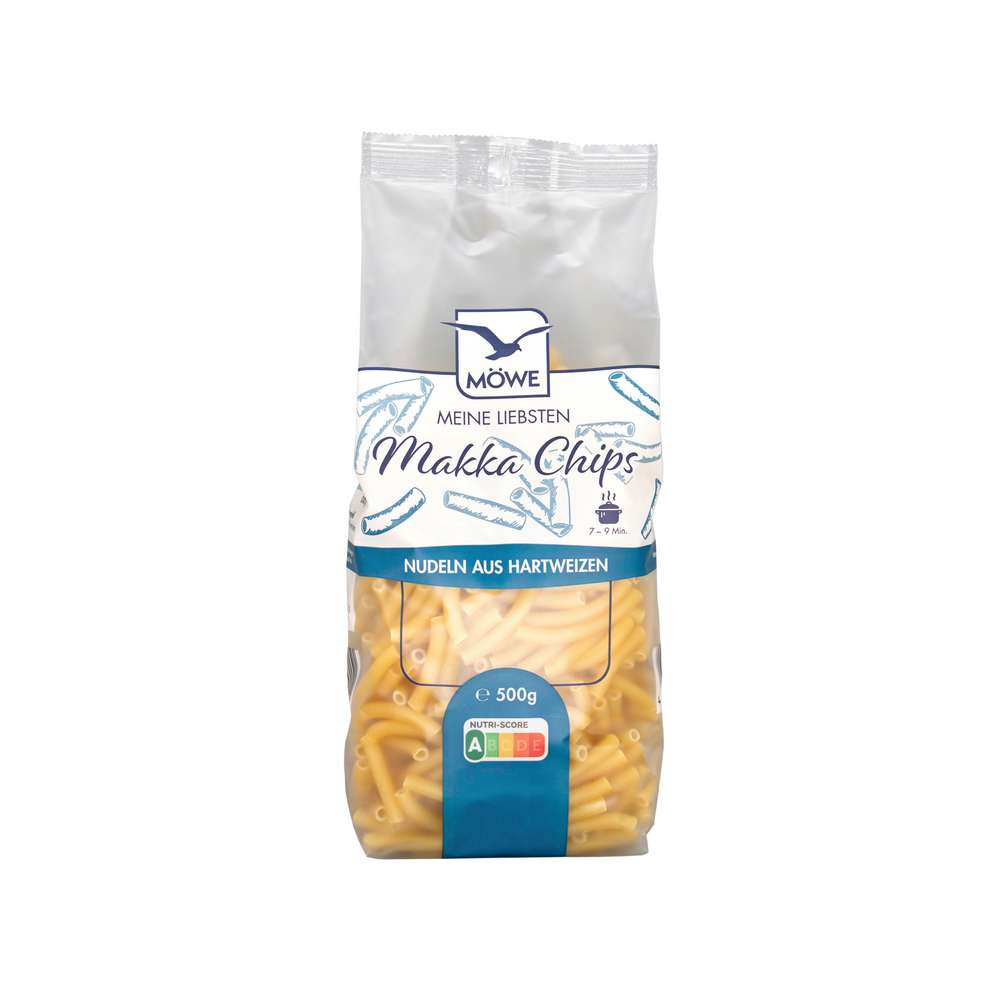 Produktabbildung Möwe Nudeln, Makka Chips
