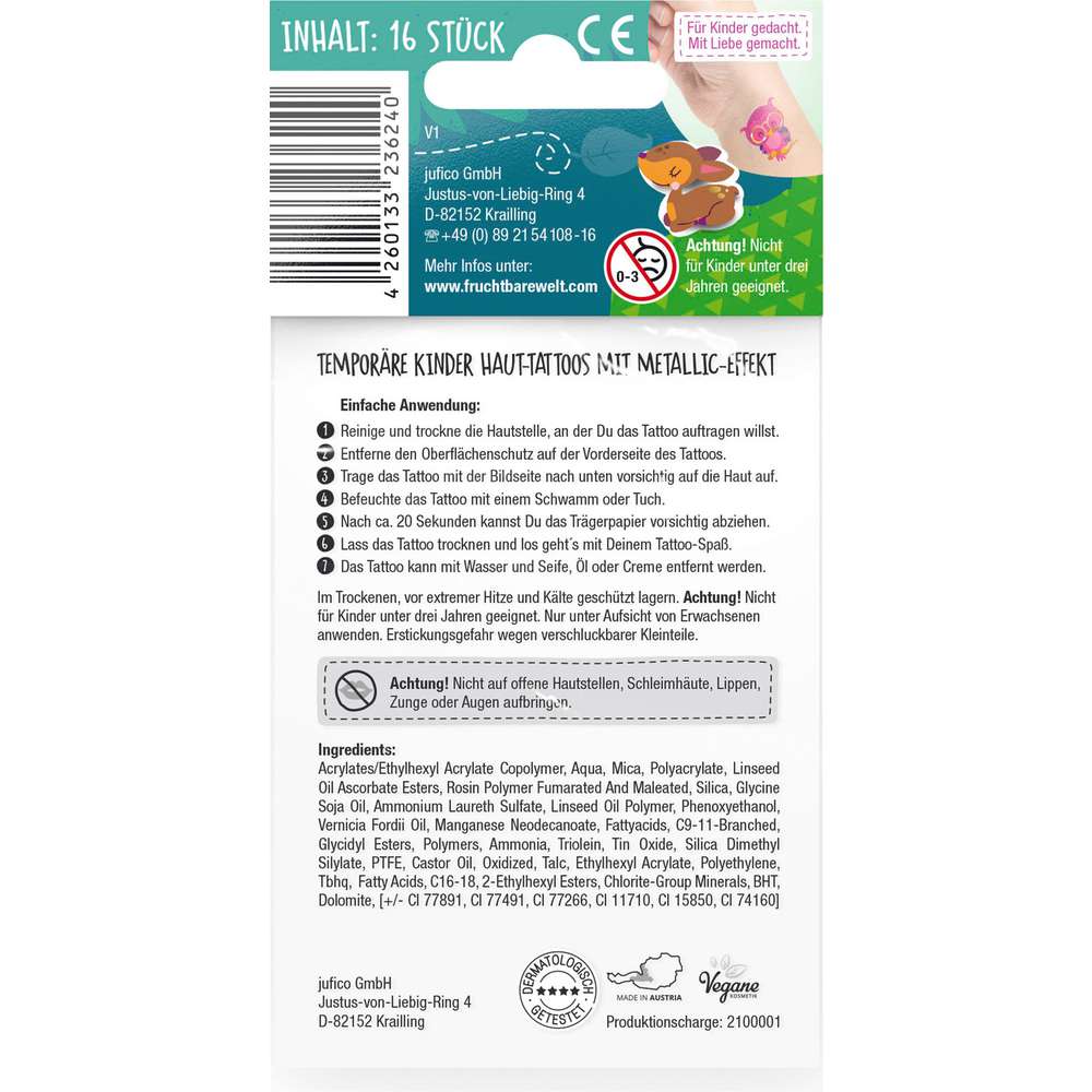 Produktabbildung Fruchtbar Wunderbunt Haut-Tattoos Waldreich