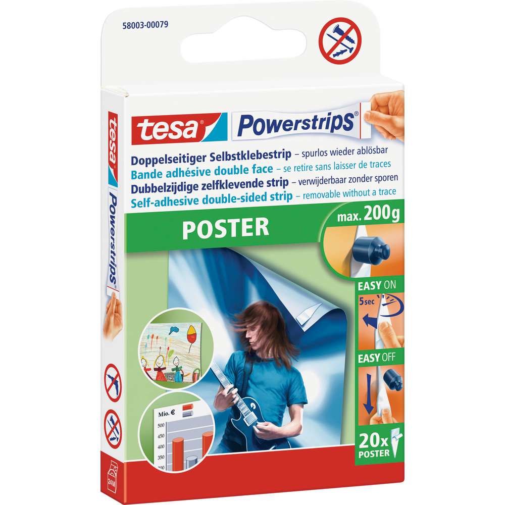 Produktabbildung tesa Doppelseitiger-Selbstklebestrip Poster