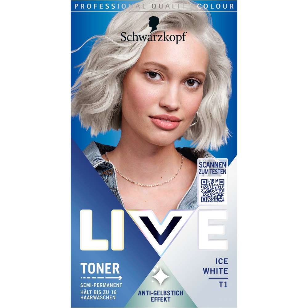 Produktabbildung Schwarzkopf Live Haartoner T1 Ice White