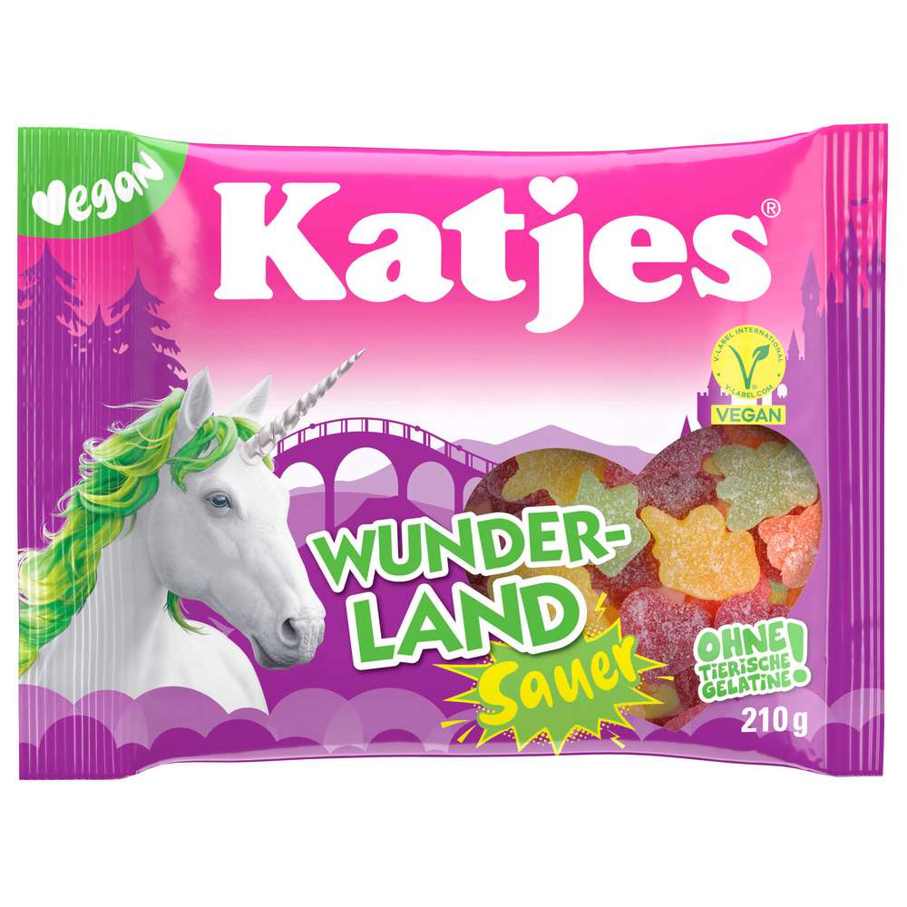 Produktabbildung Katjes Fruchtgummi Wunderland Sauer, vegan