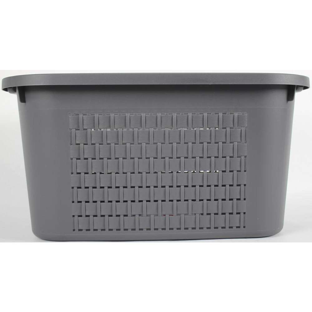 Produktabbildung Rotho Wäschekorb Country 22l , Anthrazit