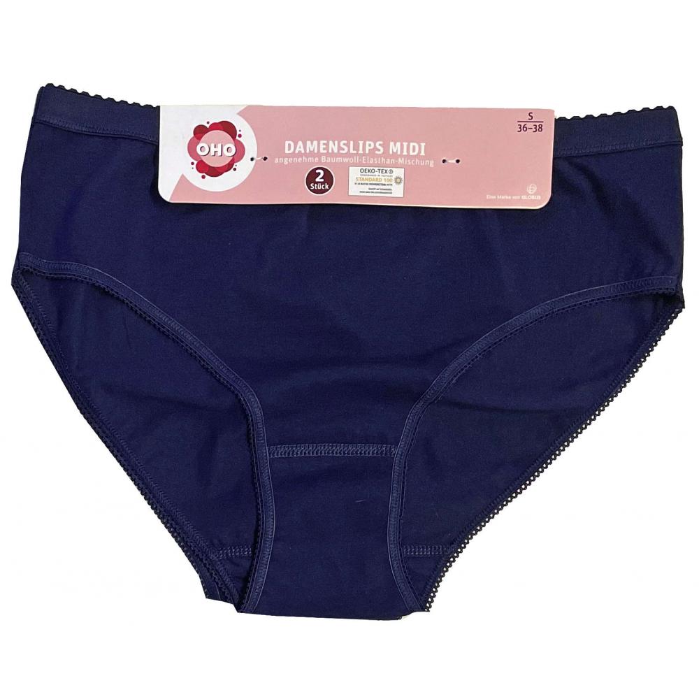 Produktabbildung keine Marke OHO Damen-Midislips, je 2er-Pack